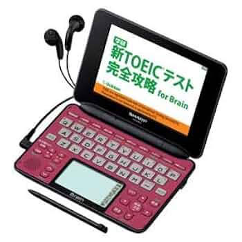 【値下げ】カラー電子辞書　SHARP　PW‐AC900（ワインレッド） Amazon | シャープ Brain Wタッチパネル対応 カラー電子辞書 PW
